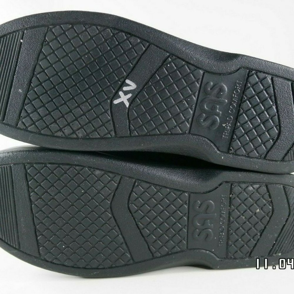 Sas Hook And Loop Double Strap Black Leather Snea… - image 5